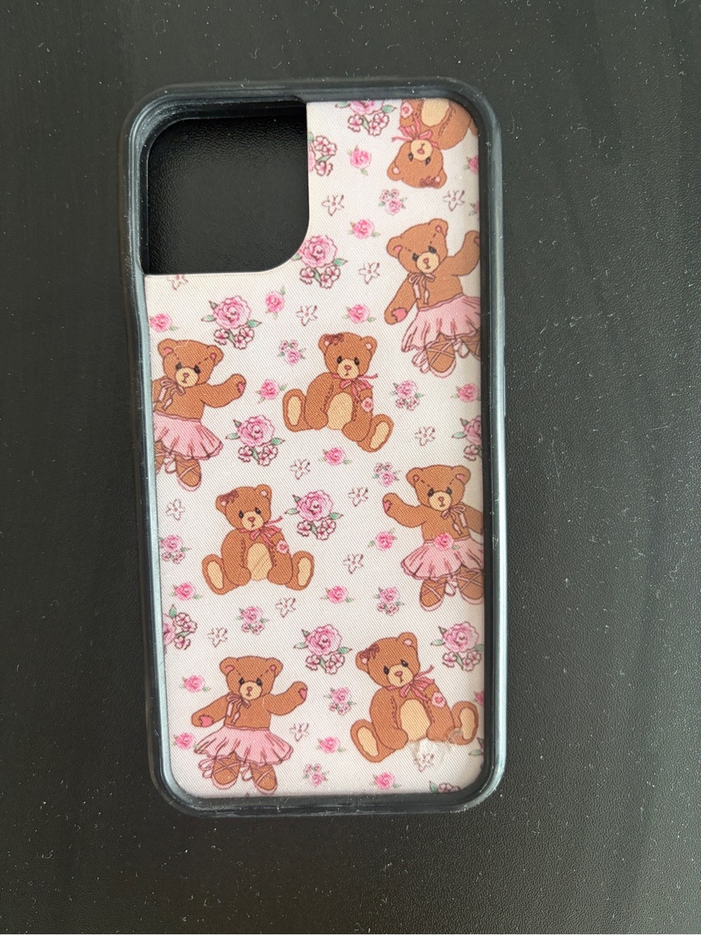 Wildflower Cases Cute Teddy Ballet iPhone Case in Pink & Brown - iPhone 13